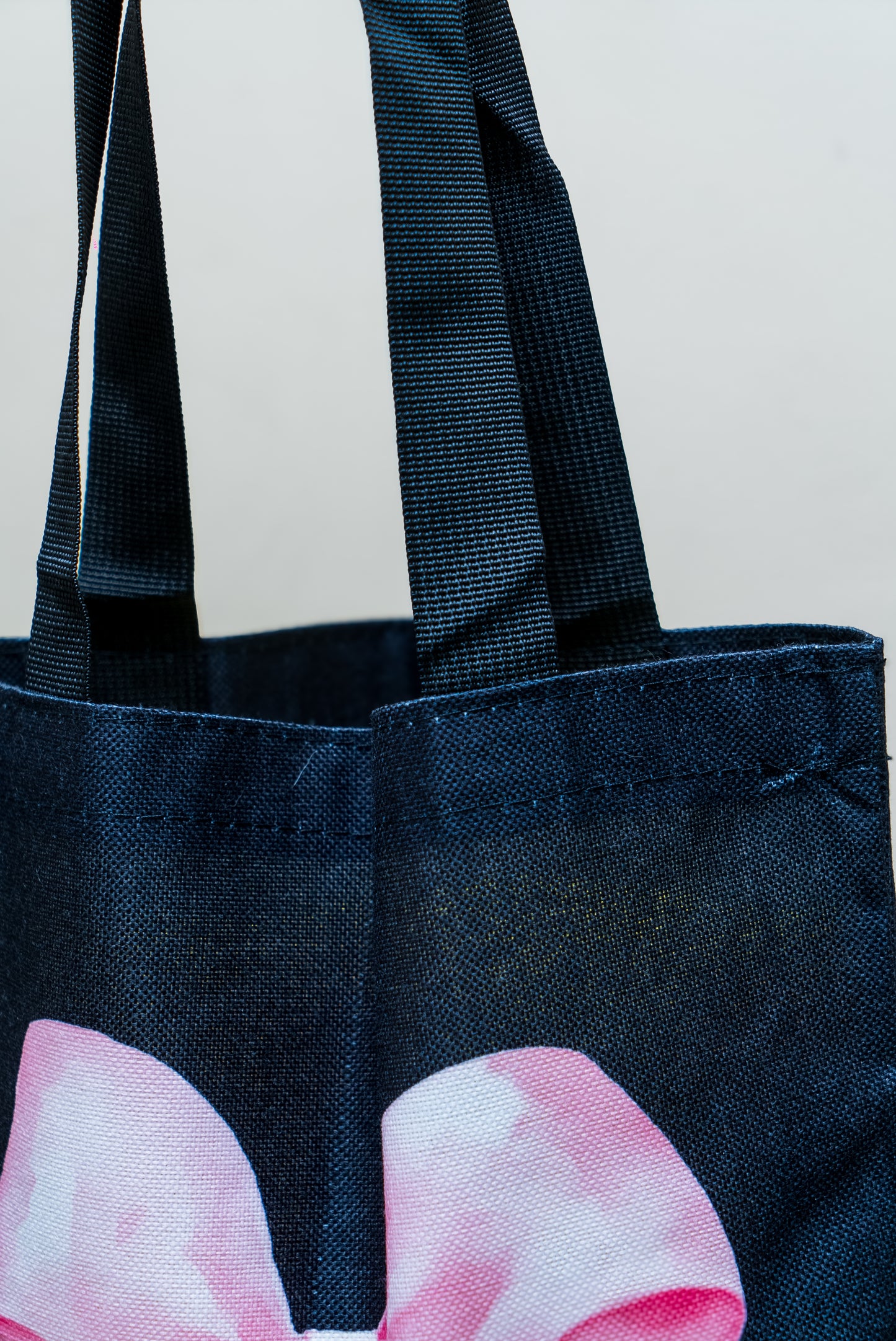 Pink Bow Canvas Bag