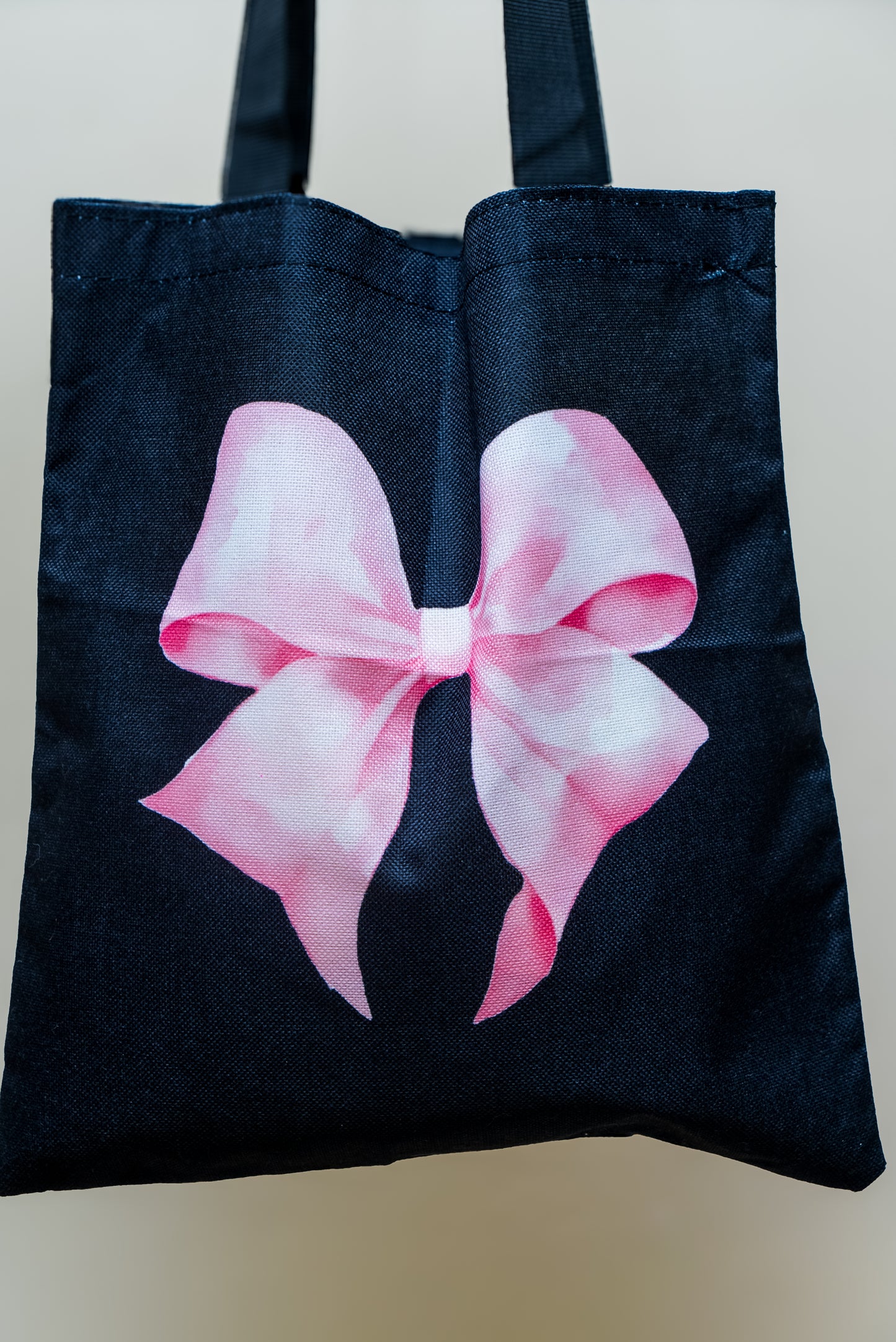 Pink Bow Canvas Bag
